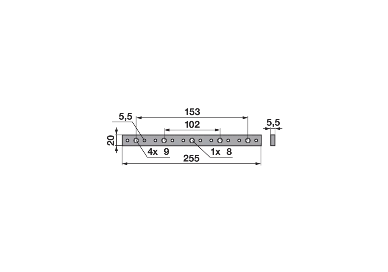 Verstärkungsleiste L 255 mm ESM 3740450 ESM