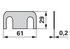 Ausgleichsplatte L 61 x B 29 x S 0,2 mm ESM 3631050 ESM