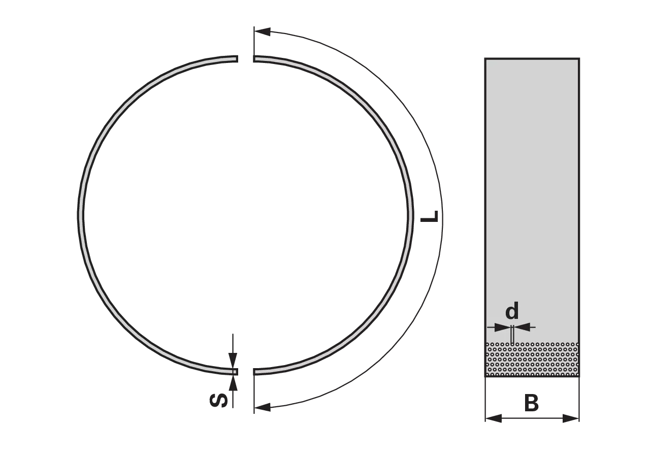 Siebsegment L 505 x B 100 x S 3 mm, d 4 mm, 2 Stk. GartenShop24