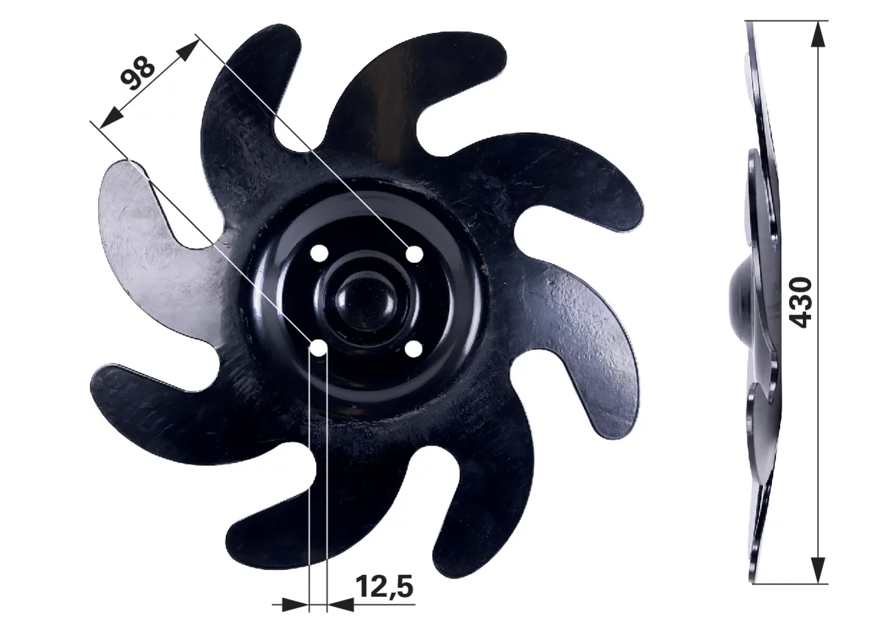 Rollhackstern links, 5 mm, ø 430 mm GartenShop24