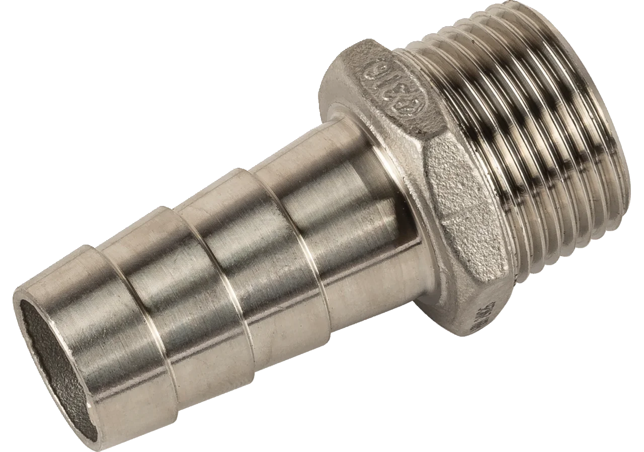 Schlauchanschluss Edelstahl, 1 Zoll AG, für Schlauch 25 mm GartenShop24