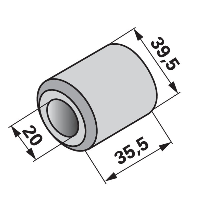 Buchse AD 39,5 x ID 20 x L 35,5 mm GartenShop24 - Hochwertige Gartengeräte