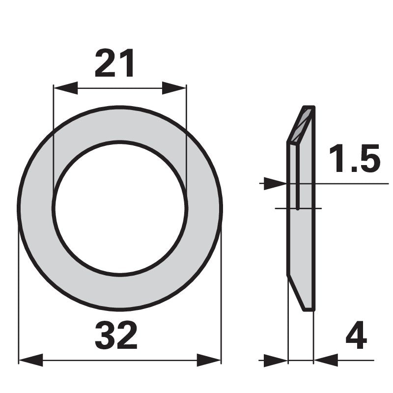 DeLaval Aluscheibe AD 32 x ID 21 x H 1,5 mm DeLaval 5514603000 DeLaval