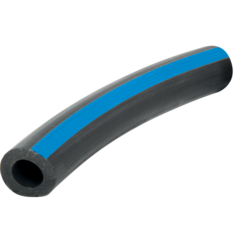 Luftschlauch Gummi, AD23 x ID 12 mm, blauer Streifen, Meterware – Max