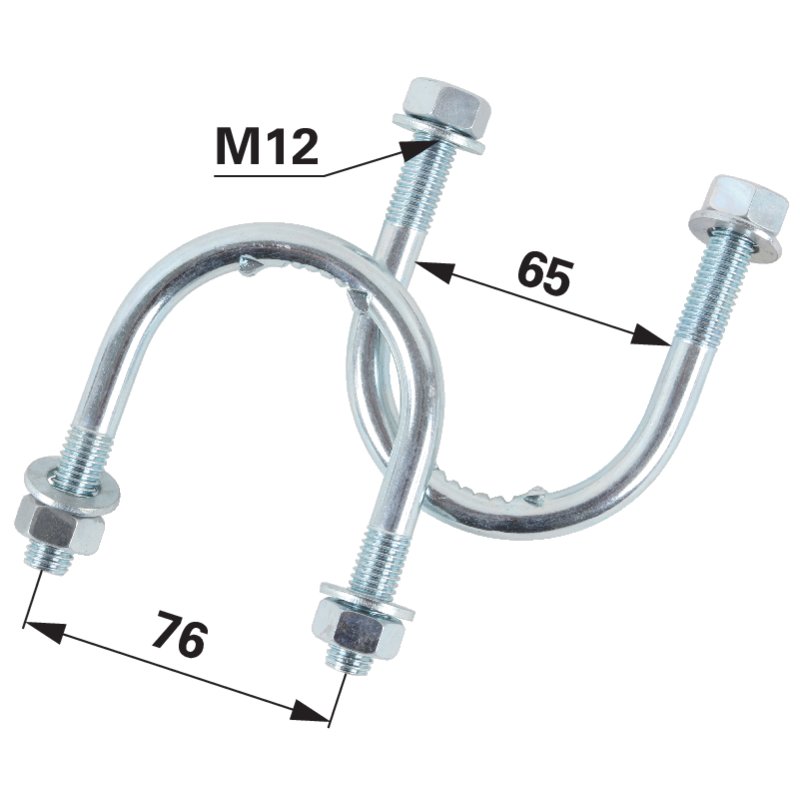Befestigungsbügel M12, Set 2 Stück – Im Set mit 2 Stück GartenShop24 - Hochwertige Gartengeräte