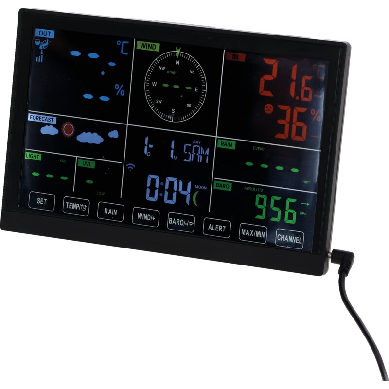 Wetterstation digital, 7 in 1, Wifi, mit Funkstation GartenShop24 - Hochwertige Gartengeräte