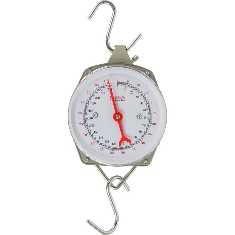 Zeigerschnellwaage mit Metallhaken, bis 100 kg, Wägeunterteilung 500 g GartenShop24 - Hochwertige Gartengeräte