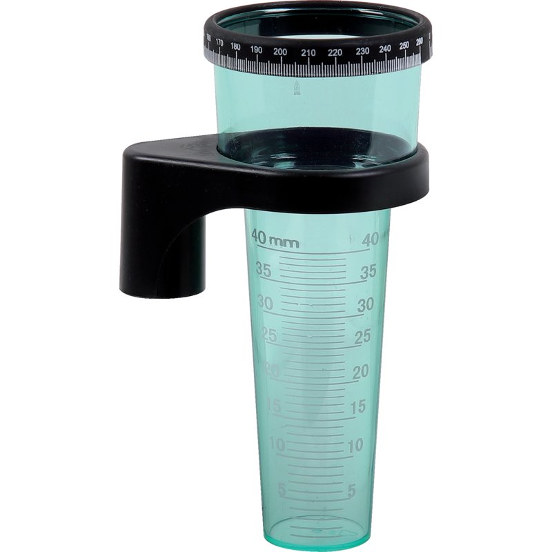 Regenmesser mit Skala und Zählring Kunststoff Rundpfahl bis 27 mm, Skalastrich 1 mm