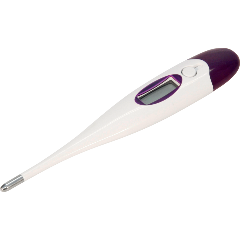Fieberthermometer digital starre Sonde Schnellmessung 10 Sek mit Display und starrer Messsonde