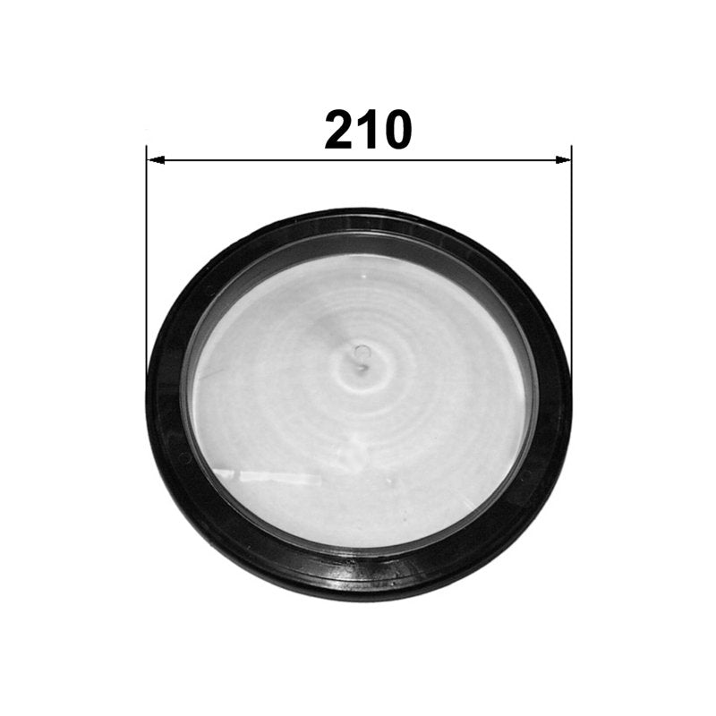 DeLaval Vakuumpumpendeckel AD 210 mm, mit Dichtring 4780003758 – Transparenter Vakuumpumpendeckel mit Dichtring DeLaval