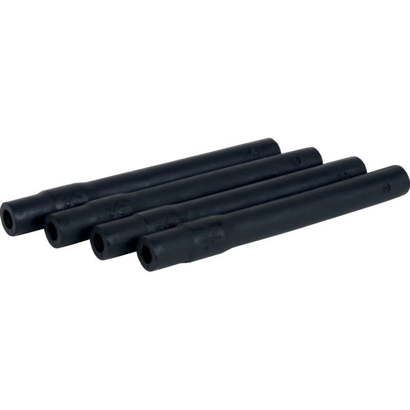 Milchschlauch-Set Gummi, Schwarz, ID 8 x L 150 mm