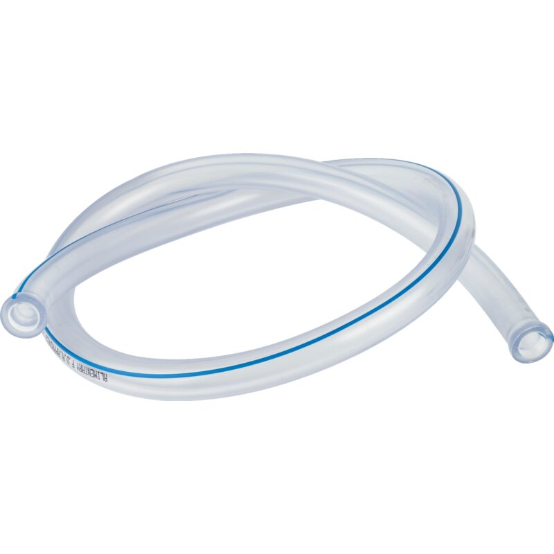 Milchschlauch PVC, transparent, ID 14 x L 1.250 mm – Schlauch gebördelt