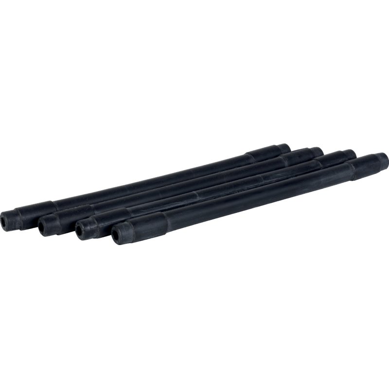Pulsschlauch-Set Gummi, AD 13 x ID 6 mm, Schwarz, L 230 mm – Beidseitig verstärkt