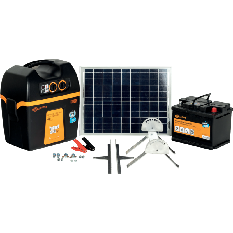 Gallagher Weidezaunset S230 mit Solarmodul 30 W, 75 Ah Premium Turbo AGM Gallagher 060870 Gallagher