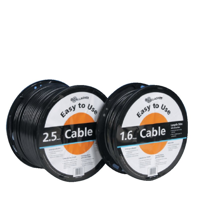 Gallagher Erd-/Zuleitungskabel AD 1,6 mm, 25 m Rolle Gallagher 066097 – Widerstand: 100 Ohm/km Gallagher