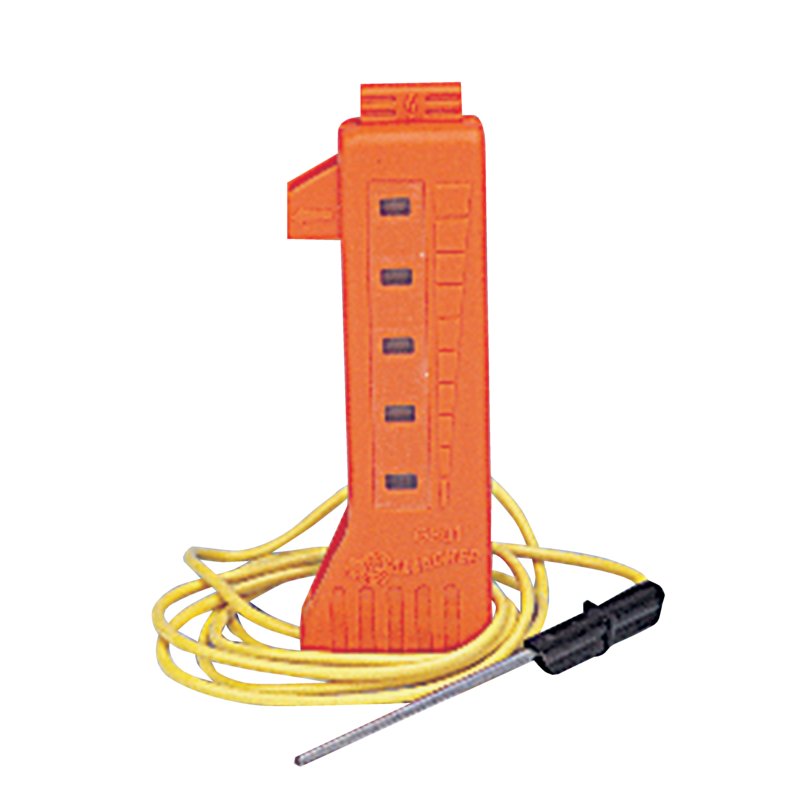Zaunprüfer Gallagher 5-stufig 015019 mit Kabel und Erdstab zur Zaunkontrolle