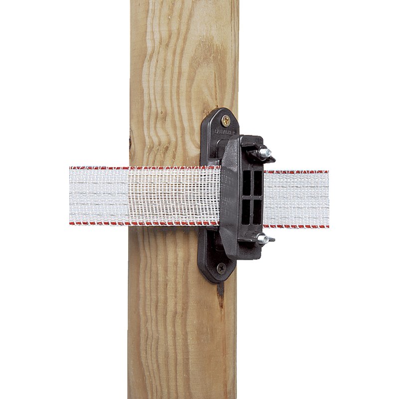 Gallagher Breitband-Eckisolator TurboLine, B 40 mm, Schwarz, 5 Stück Gallagher 016702 – Schwarz Klemmt das Breitband (bis max Gallagher