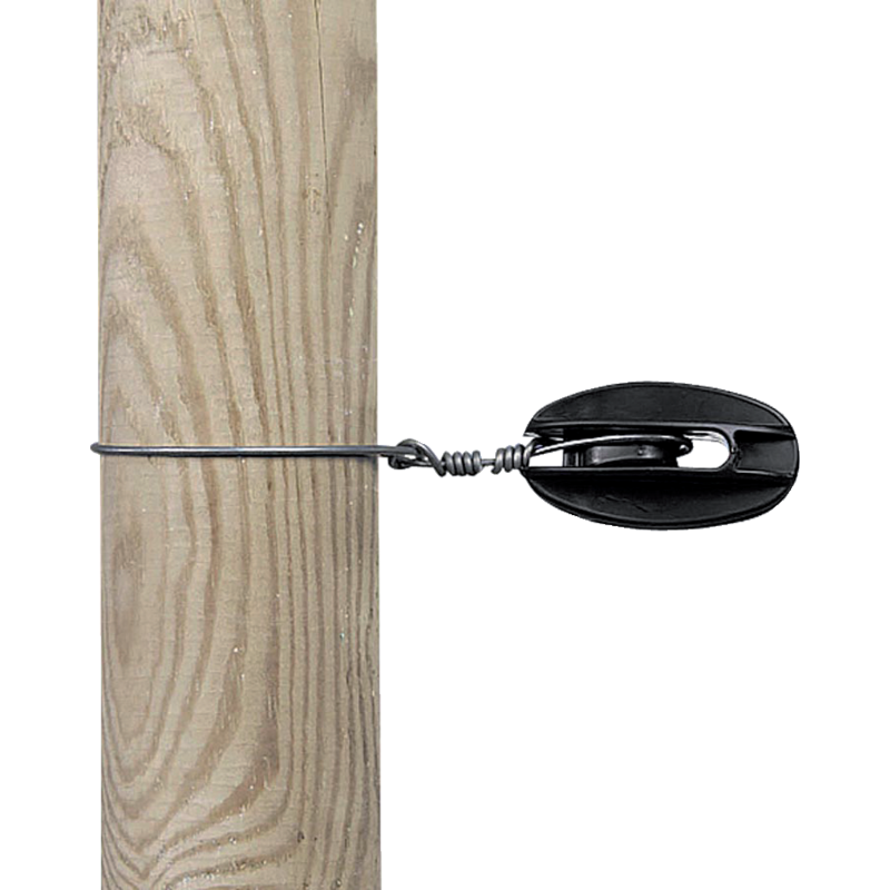 Gallagher Zugisolator Kunststoff, Schwarz, 100 Stück Gallagher 012015 – Kunststoffisolator für Holzpfähle Gallagher