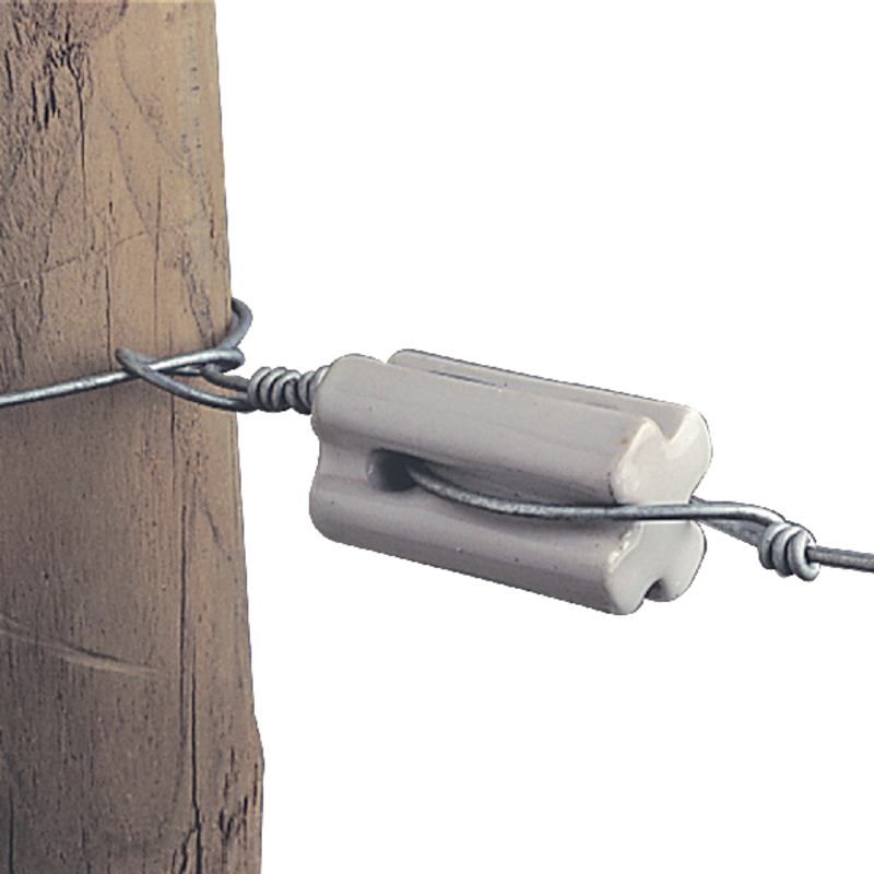Gallagher Zug- und Eckisolator Porzellan, 60 Stück Gallagher 053506 – Porzellan-Isolator für Eckpfähle aus Holz Gallagher