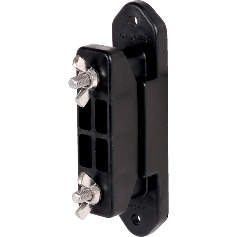 Gallagher Breitband-Eckisolator TurboLine, B 40 mm, Schwarz, 5 Stück Gallagher 016702 – Schwarz Klemmt das Breitband (bis max Gallagher
