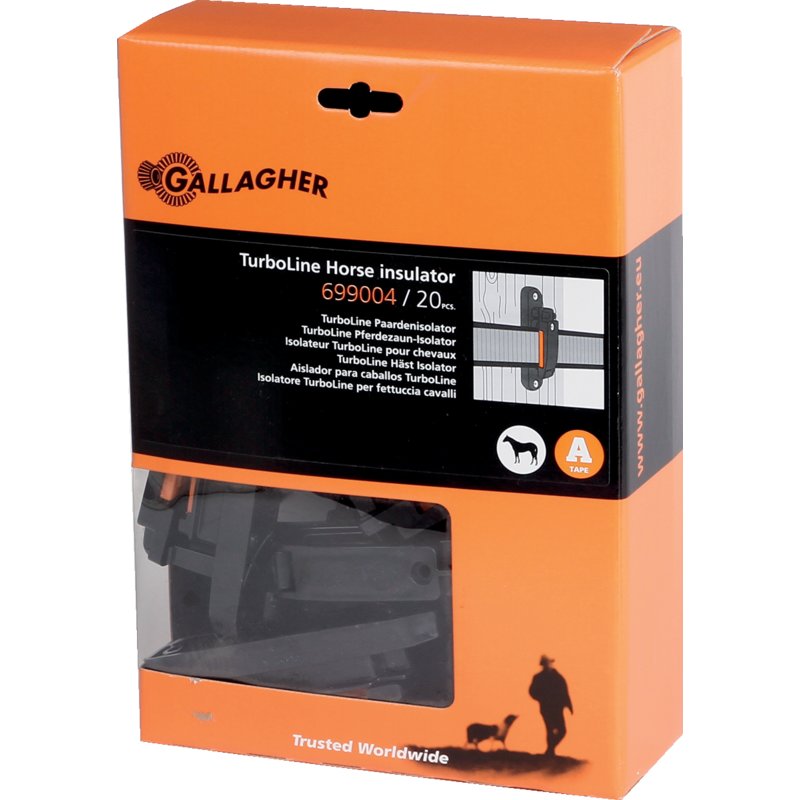 Gallagher Pferdezaunisolator TurboLine, für Breitband 40 mm, 20 Stück Gallagher 699004 Gallagher