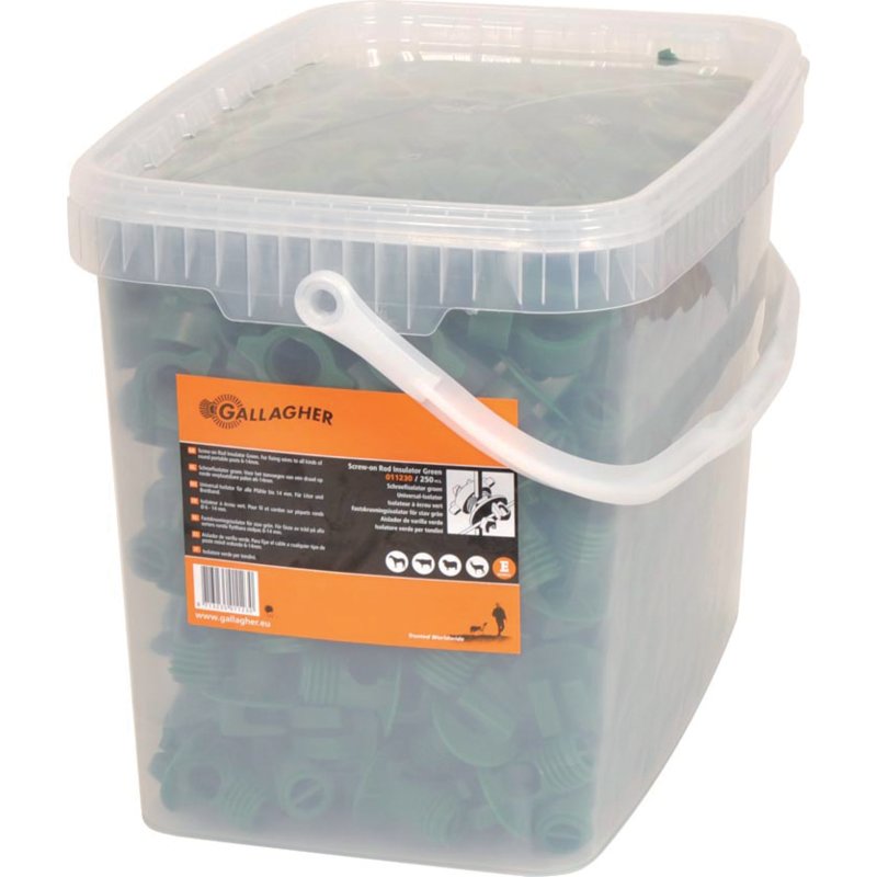 Gallagher 011230 Universalisolator grün – Detailansicht Kunststoffisolator für Mobilzaunpfähle
