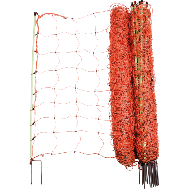 Gallagher Ziegennetz H 105 cm, L 50 cm, mit 14 Doppelspitzpfählen Gallagher 022212 – mit Doppelspitz Gallagher