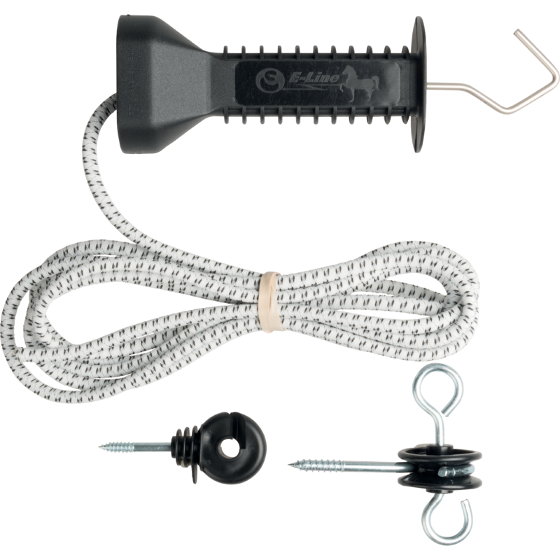 Torset Pulsara 084241 – ausziehbares Torset mit Cord, Torgriff und Ringisolator, schwarzer Kunststoff