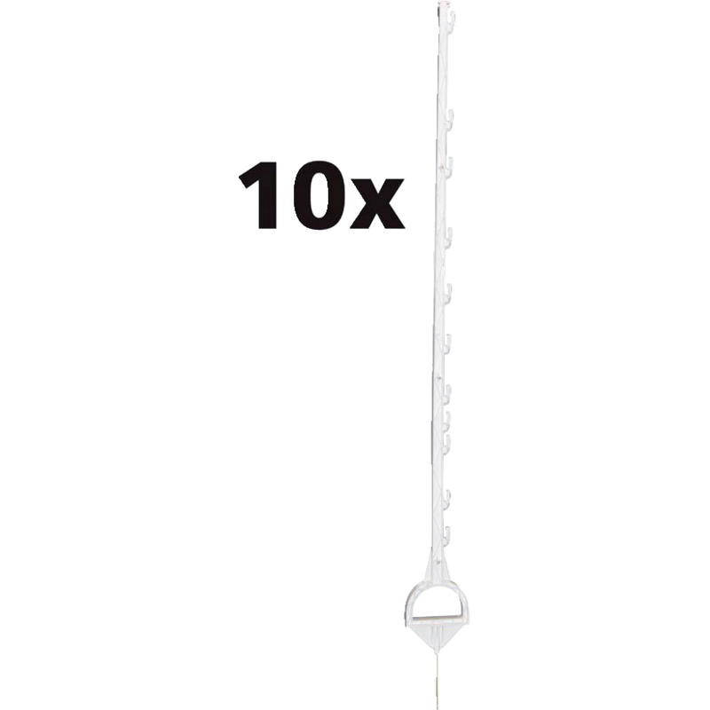 Gallagher Steigbügelpfahl L 155 cm, Kunststoff, Weiß, Duopack, 10 Stück Gallagher 061303 Gallagher