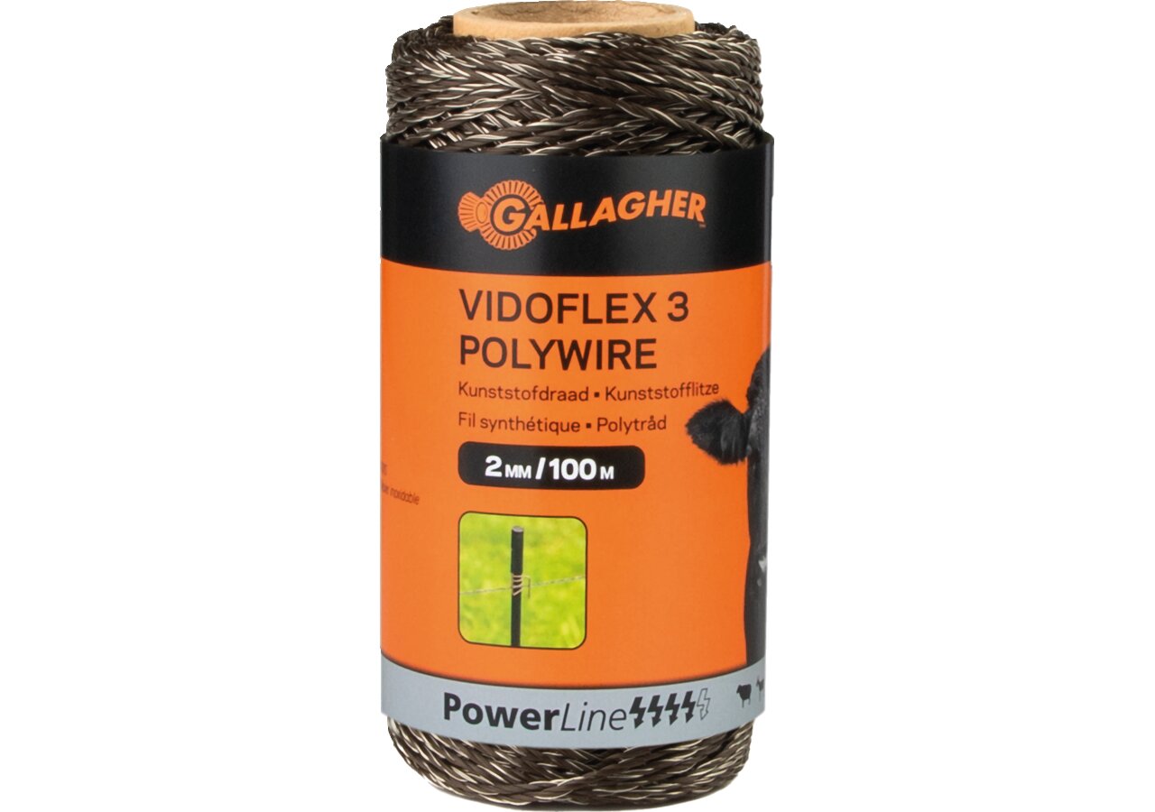 Cord PowerLine Vidoflex 3, L 100 m, Terra Gallagher 063987 Gallagher