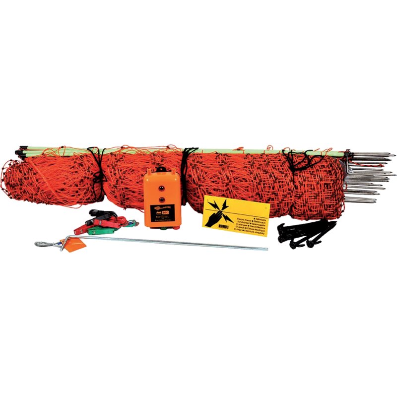 Gallagher Weidenetz-Set Geflügel, B60 (12 V), Doppelspitzenpfähle, H 112 cm, L 50 m Gallagher 072309 Gallagher