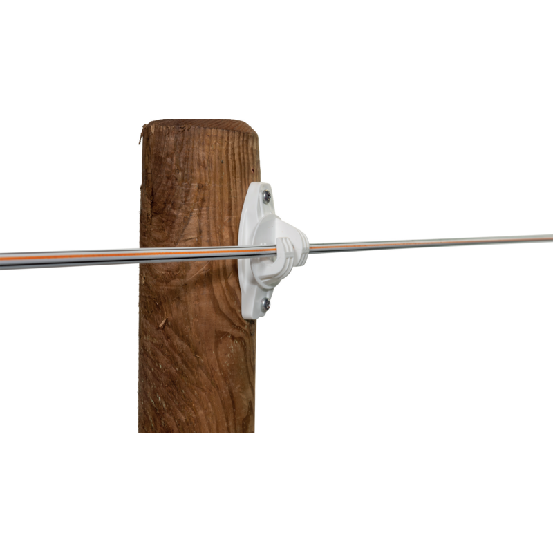 Gallagher W-Isolator für Cord und EquiFence, Weiß, 175 Stück Gallagher 067617 – Sehr starker Isolator für Holzpfähle Gallagher