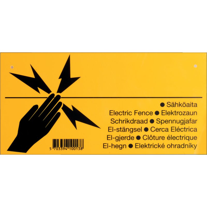 Pulsara Warnschild Elektrozaun international, 21 x 10 cm Pulsara 100138 Pulsara