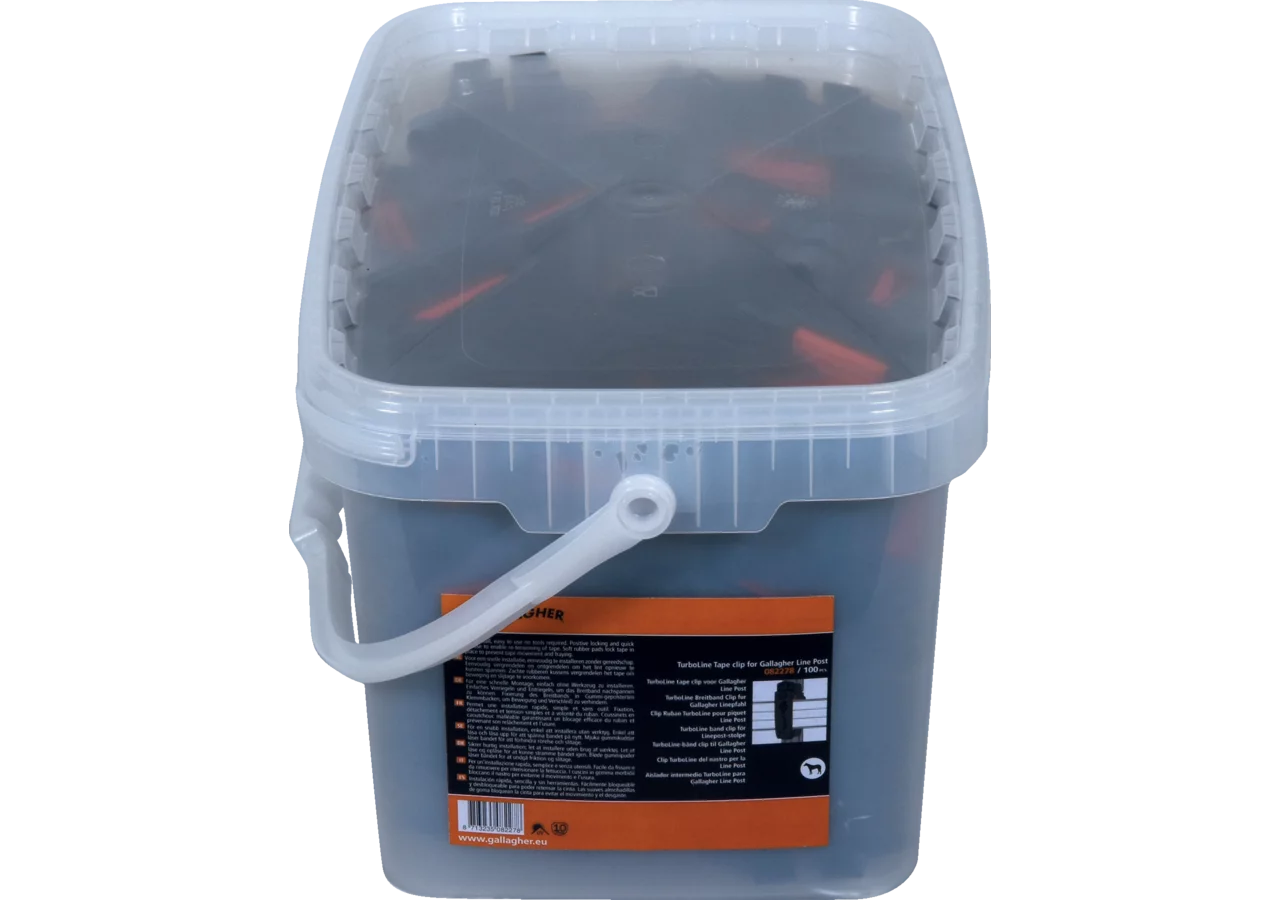 Breitband-Clip TurboLine, B 40 mm, Schwarz-Orange, 100 Stück Gallagher 082278 Gallagher