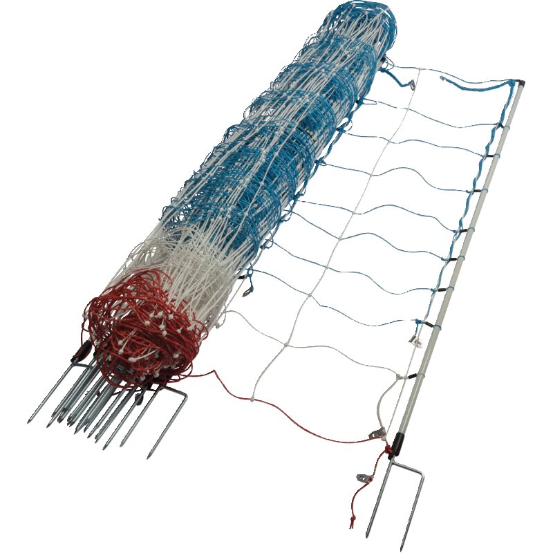 Gallagher Wolfsnetz Blau Combo, H 120 cm, L 50 m, mit 14 Doppelspitzpfählen Gallagher 092376 – Ultimatives Wolfsnetz Gallagher