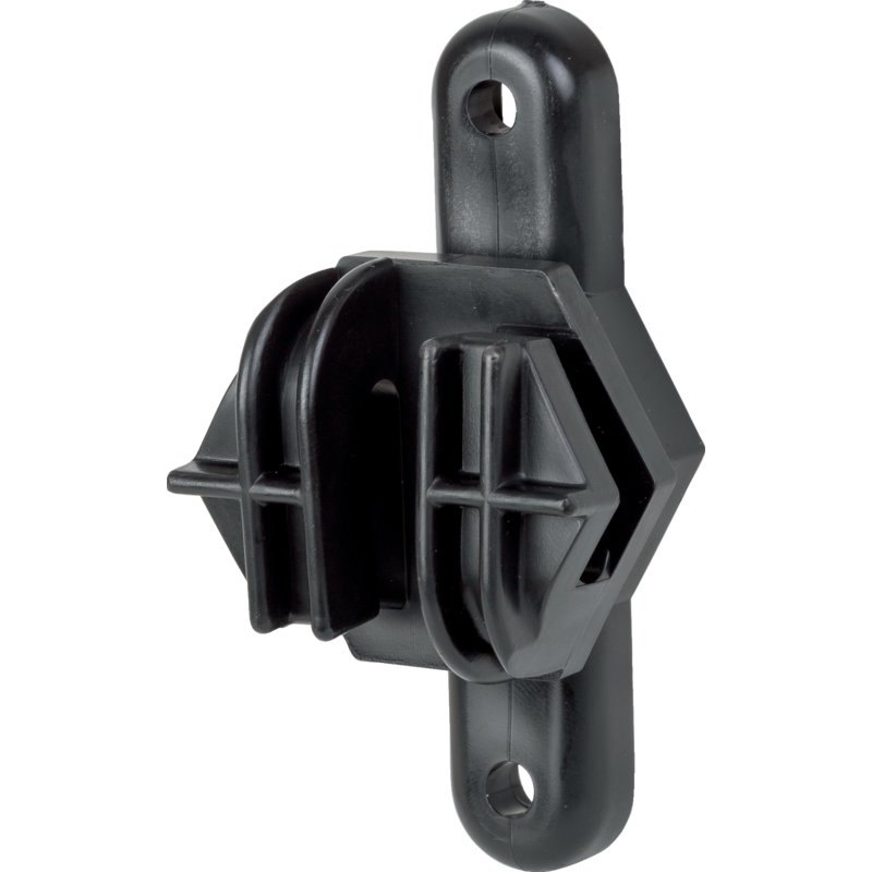 Horizont Festzaunisolator HOTSTOP I-20, Schwarz, für Seile und Bänder, 10 Stück Horizont 15929-10 Horizont