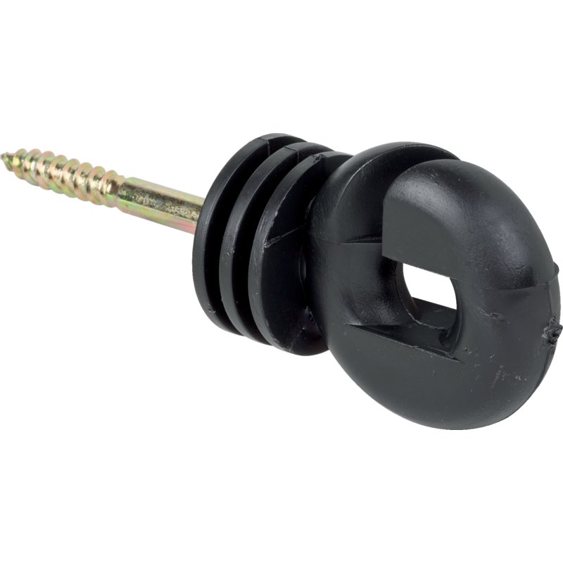 Ringisolator Horizont farmer plus 15364 – schwarzer Ringisolator mit durchgehender Stütze, 50 Stück
