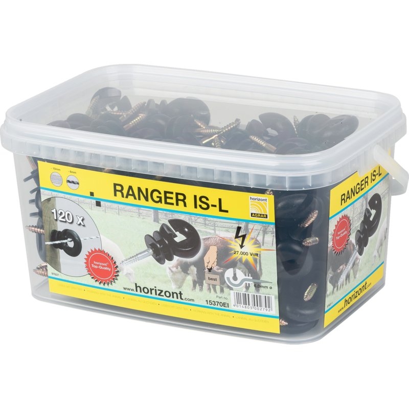 Horizont Ringisolator ranger plus, Schwarz, mit durchgehender Stütze, 120 Stück Horizont 15370EI – Lange Horizont