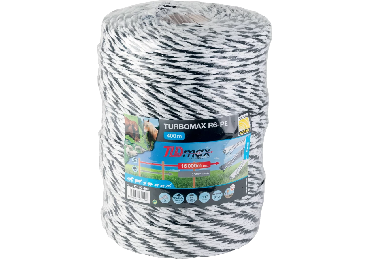 Cord turbomax R6-PE, Weiß-Schwarz-Weiß, 400 m Horizont 17180-400 Horizont