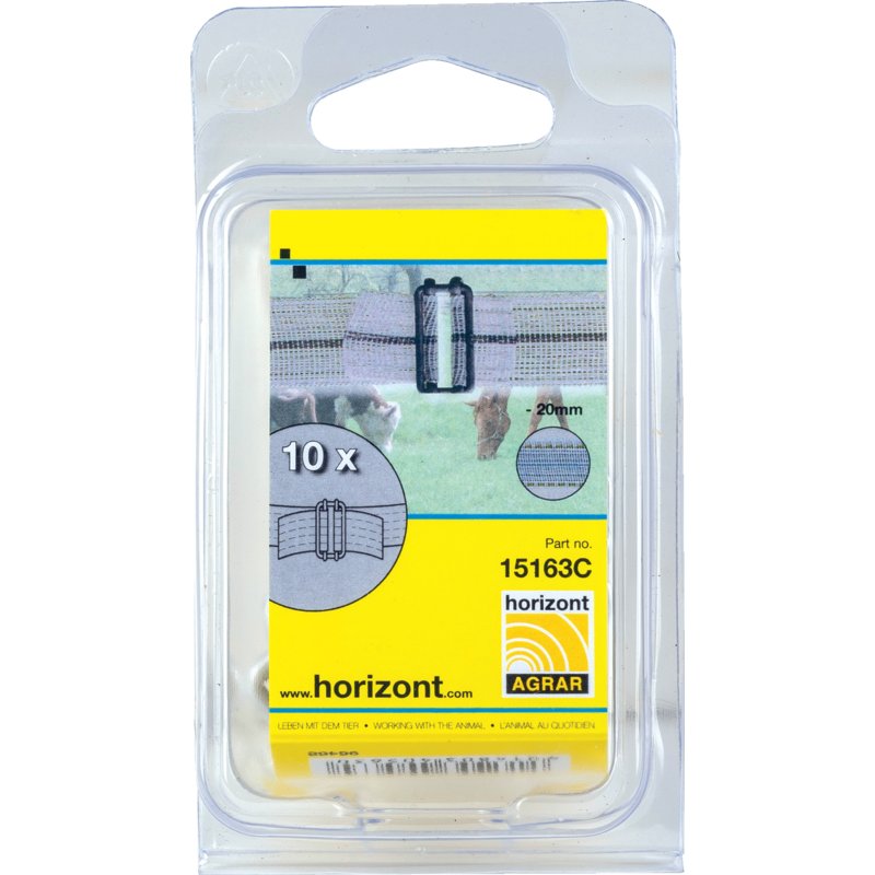 Horizont Bandverbinder Aluminium, für Bandbreite 20 mm, 10 Stück Horizont 15163C Horizont