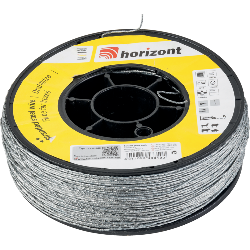 Horizont Drahtlitze verzinkt, 1,5 mm Drahtdurchmesser, 400 m Horizont 14134-400 Horizont