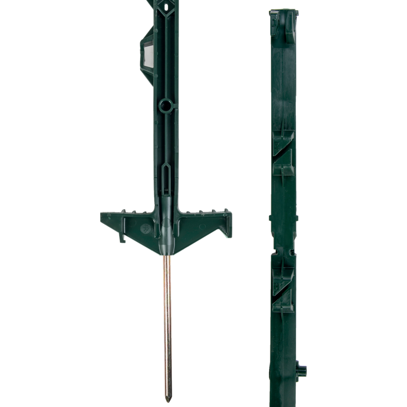 Horizont Weidezaunpfahl ranger, Kunststoff, Grün, L 108 cm, 10 Ösen, 5 Stück Horizont 14380-5GN Horizont