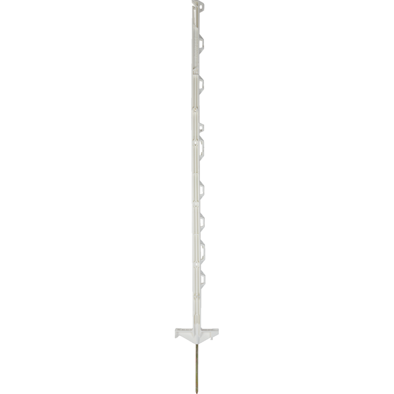 Horizont Weidezaunpfahl ranger, Kunststoff, Weiß, L 108 cm, 10 Ösen, 5 Stück Horizont 14380-5 Horizont