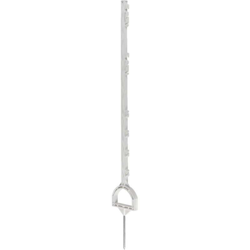 Horizont Weidezaunpfahl mit Steigbügeltritt, Kunststoff, Weiß, L 115 cm, 10 Ösen, 20 Stück Horizont 15109 Horizont