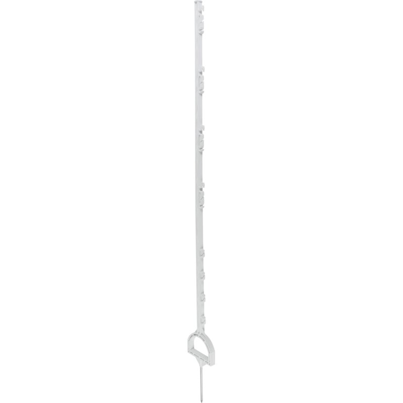 Horizont Weidezaunpfahl mit Steigbügeltritt, Kunststoff, Weiß, L 157 cm, 16 Ösen, 20 Stück Horizont 15108 Horizont