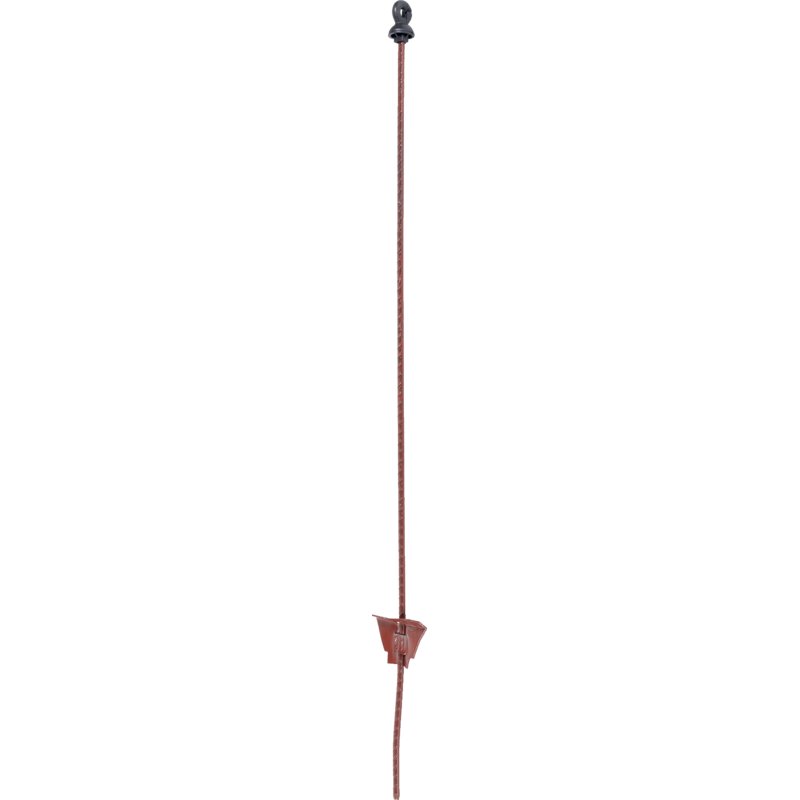 Horizont Weidezaunpfahl Federstahl, oval, Rot, L 105 cm, mit Ringisolator, 25 Stück Horizont 150551 150551, 150552 – Mit Trittblech und Isolator Horizont
