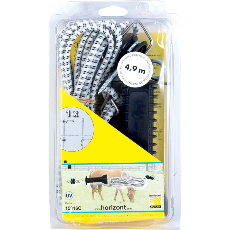 Horizont 15316C Torgriffset – dehnbares Seil und Isolatoren im Detail