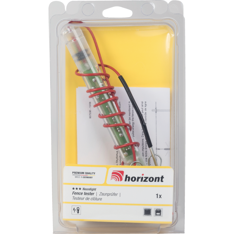 Horizont 10424C Zaunprüfer – Neonleuchte blinkt im Takt der Stromimpulse