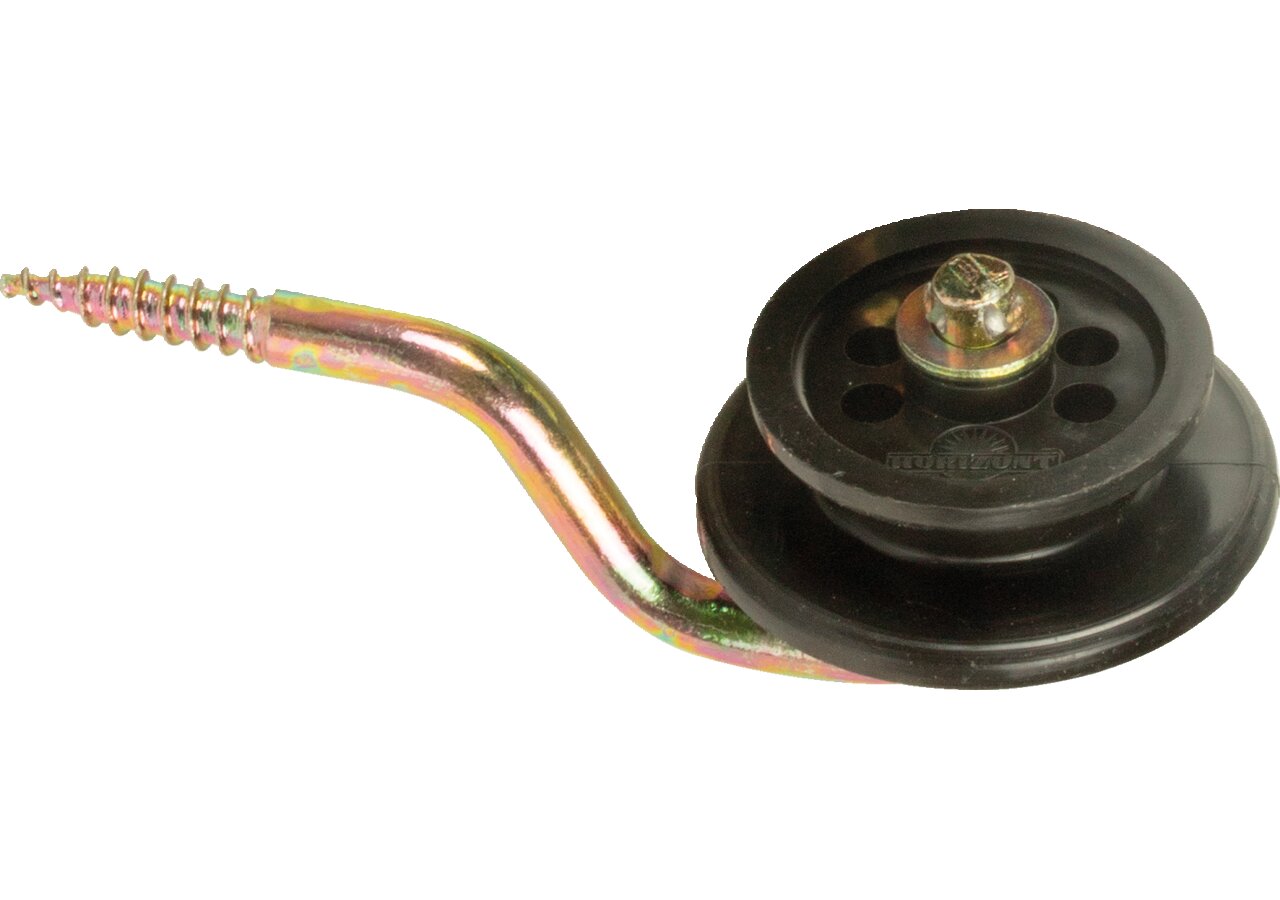 Seilisolator farmer corner plus, Schwarz, bis 8 mm, 5 Stück Horizont 10012C Horizont