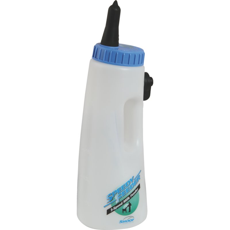 Kälberflasche Speedy Feeder 2,5 Liter Tränkeflasche mit 3-Wege-Dosierhahn und ergonomischem Handgriff